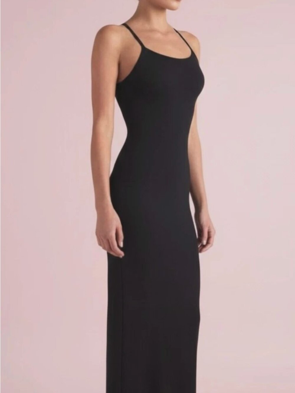 NWT SKIMS CR Long Tank Dress In Soot